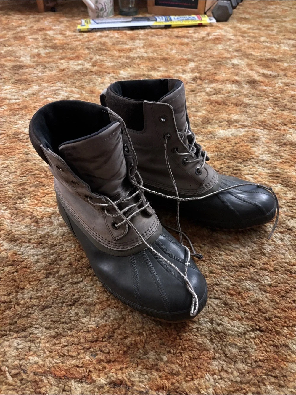 Men’s Sorel Duck Boots Grey Size 12